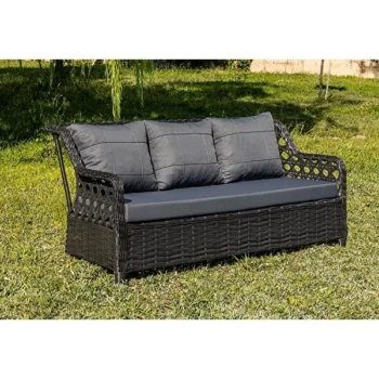 Btk Concept Bahçe Balkon 3lü Koltuk Rattan Btk Concept Sti̇ll Antrasit