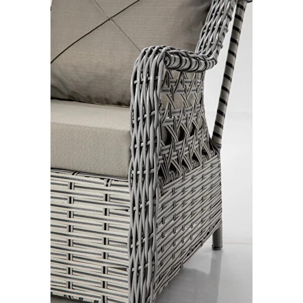 Btk Concept Lupa Eslem Rattan Bahçe Mobi̇lyasi 3+1+1 Puf Ve Salıncak Dahi̇l" Masali Garanti̇li̇ - Görsel 3