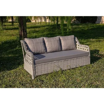 Btk Concept Bahçe Balkon 3lü Koltuk Rattan Btk Concept Sti̇ll Açık Gri
